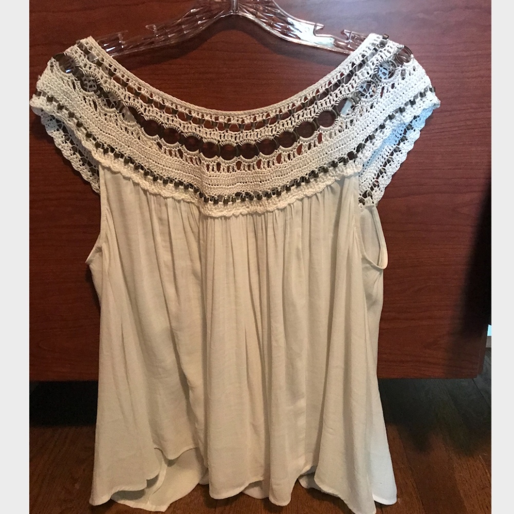White Free People Top